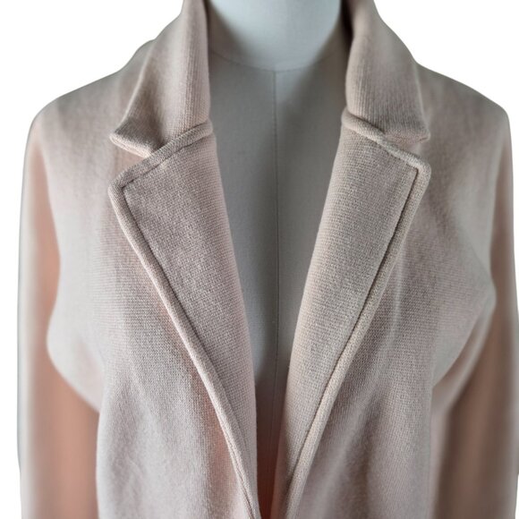 Magaschoni Open Front Cotton Wool Blend Pink Cardigan Sweater Jacket Medium - Picture 5 of 12